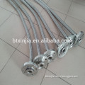 Corrugated flexible metal hose with flange fittings